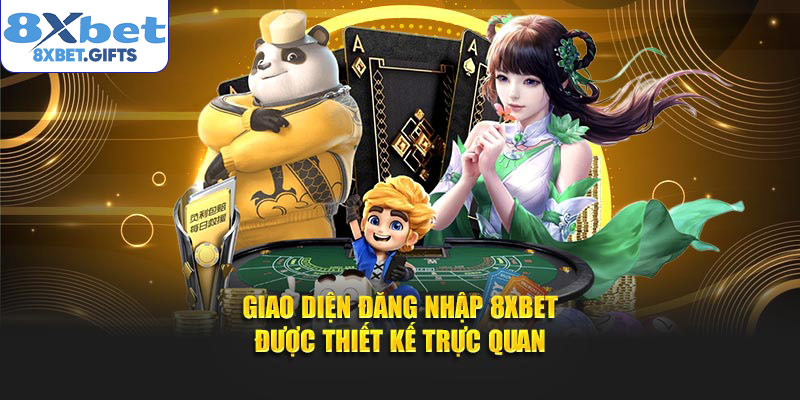 Giao diện đăng nhập 8XBET được thiết kế trực quan